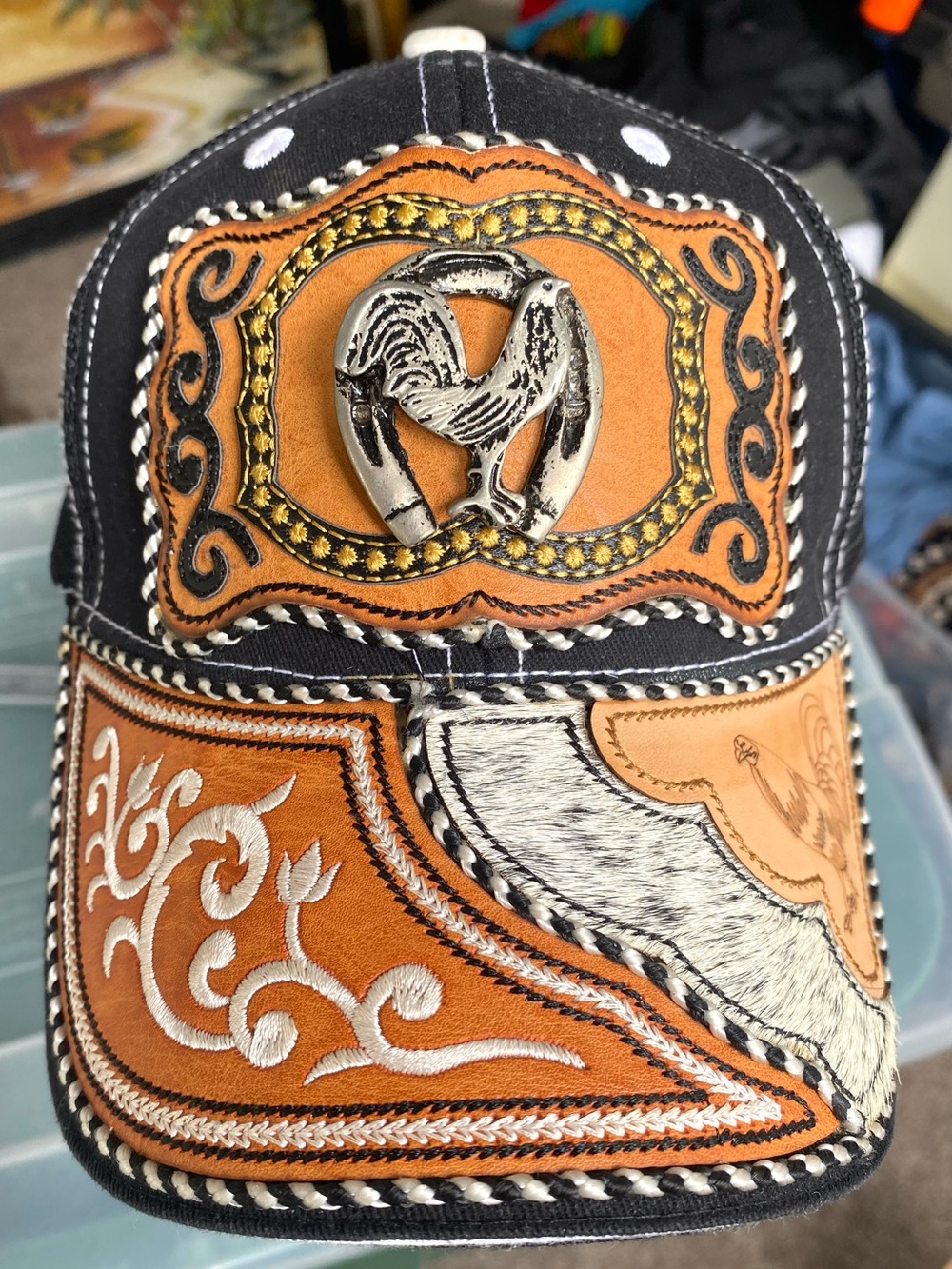 Gorra Vaquero Con Gallo Cachucha Vaquera Gallo Western Style Rooster Trucker Hat